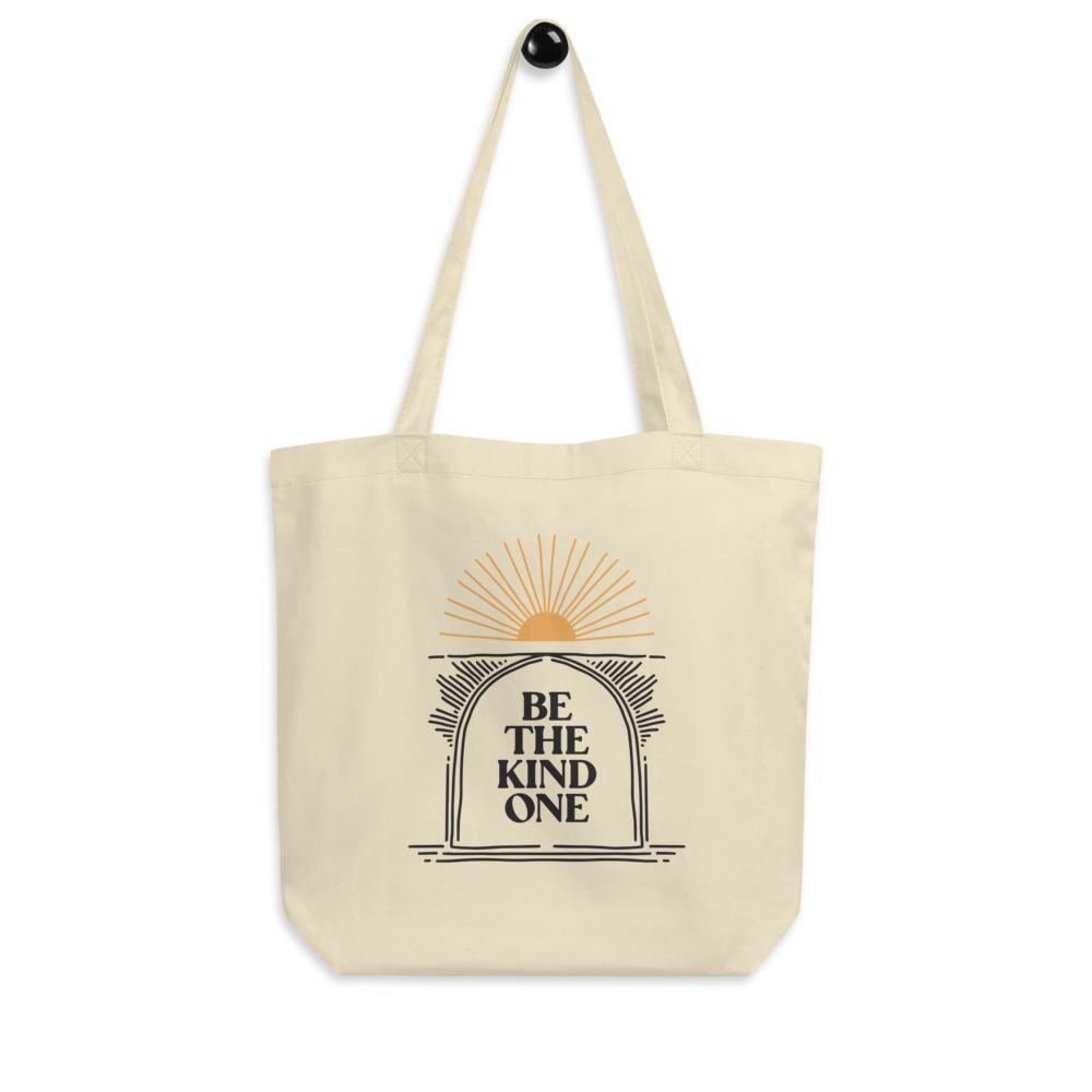Be The Kind One Khaki Eco Tote Bag-Tote Bag-West Agenda-Accessories,Bags & Accessories,California Brand,Eco Friendly,Gifts under $50,hoodie,Organic,Recycled,Tote Bag,West Agenda,Women Owned Business-West Agenda
