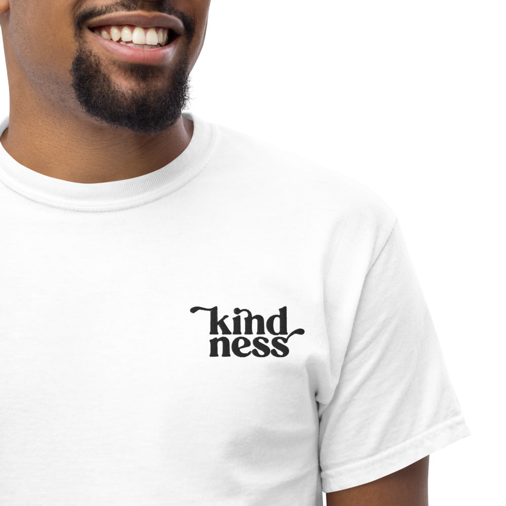 Kindness Heavyweight Embroidered Tee-T-Shirt-West Agenda-California Brand,Clothing,Gifts under $50,T-Shirt,Unisex,West Agenda,Women Owned Business-West Agenda