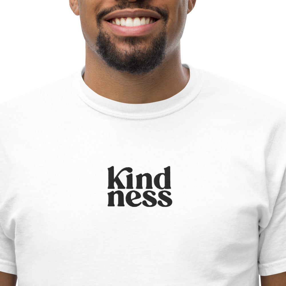 Kindness Heavyweight Embroidered Tee-T-Shirt-West Agenda-California Brand,Clothing,Gifts under $50,Home Goods,West Agenda,Women Owned Business-West Agenda