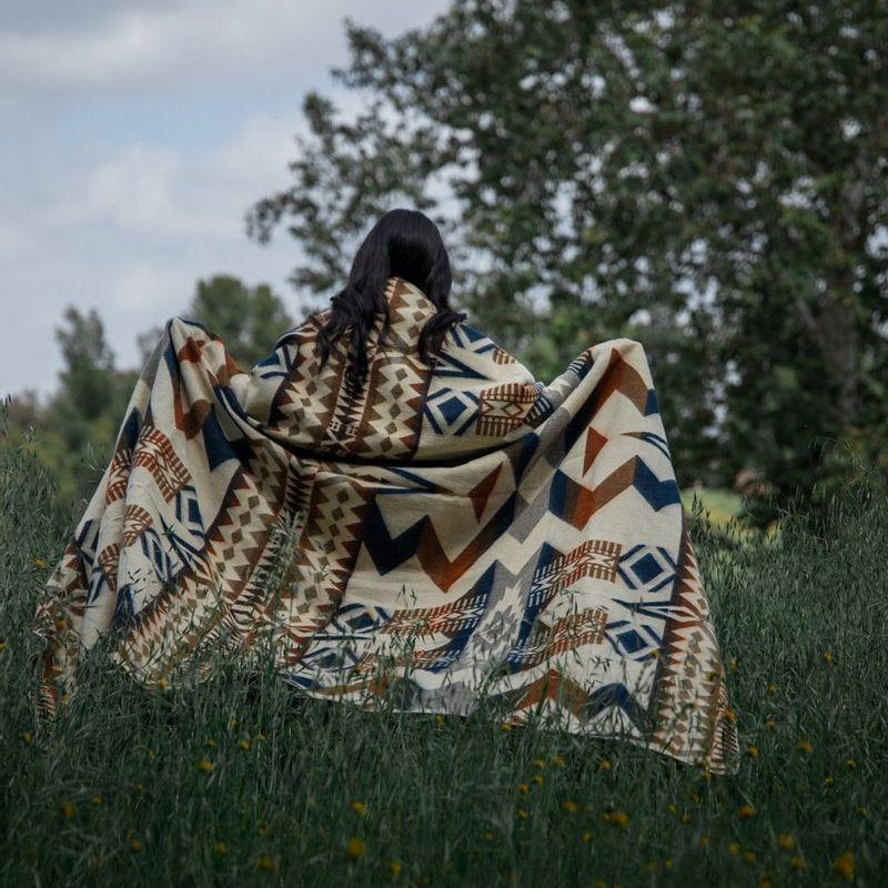 Awa Blanket - Earth-Blanket-Beyond Borders Collective-$101 - $200, Beyond Borders Collective, Blanket, Fair Trade, Handmade, Multicolor, Queen, Recycled, Small Batch, Social Good-West Agenda