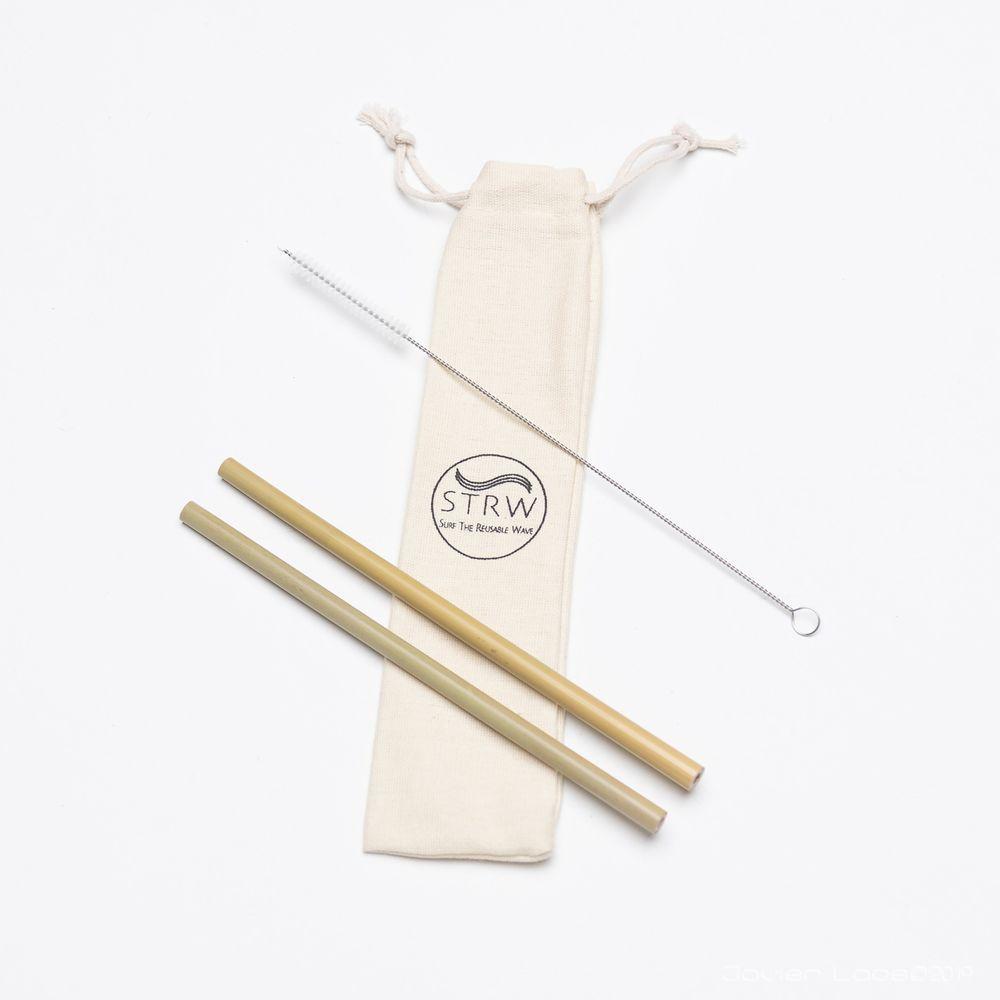 Bamboo Straw Pack-Home Sets & Kits-STRW Co.-$1 - $25, California Brand, Eco Friendly, Gifts under $50, Home Sets & Kits, Kitchen, One size, Social Good, STRW Co., Under $10, Zero Waste-West Agenda