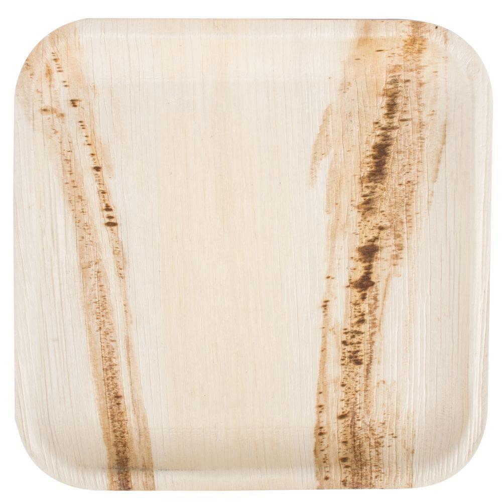 Palm Leaf Plates Square 10" Inch (Set Of 25/50/100)-Tableware-Karmic Seed-$1 - $25, $26 - $50, $51 - $100, Eco Friendly, Eco Kitchen, Fair Trade, Gifts under $50, Handmade, Home Goods, Karmic Seed, Kitchen, Non-GMO, Organic, Sets & Kits, Small Batch, Social Good, Tableware, Women Owned Business, Zero Waste-West Agenda