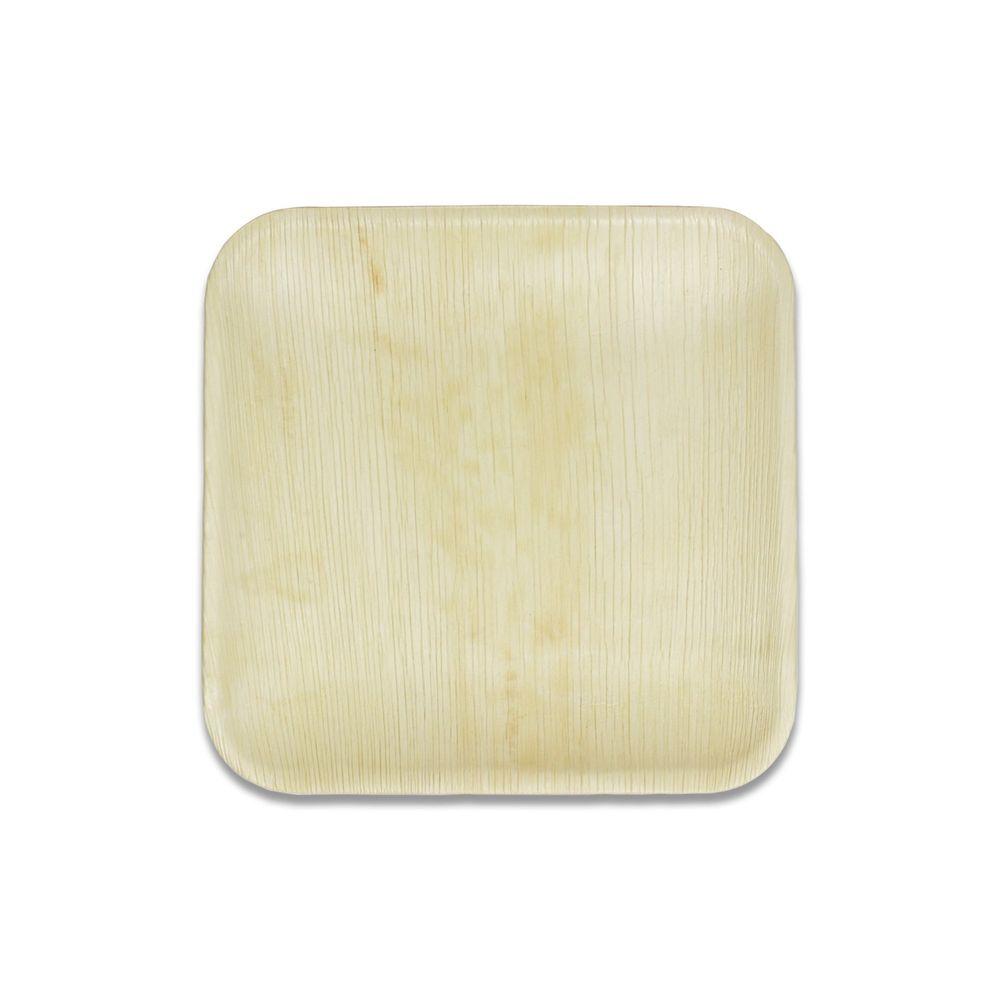 Palm Leaf Plates Square 8" Inch (Set Of 100/50/25)-Tableware-Karmic Seed-$1 - $25, $26 - $50, $51 - $100, Eco Friendly, Eco Kitchen, Fair Trade, Gifts under $50, Handmade, Home Goods, Karmic Seed, Kitchen, Non-GMO, Organic, Sets & Kits, Small Batch, Social Good, Tableware, Women Owned Business, Zero Waste-West Agenda