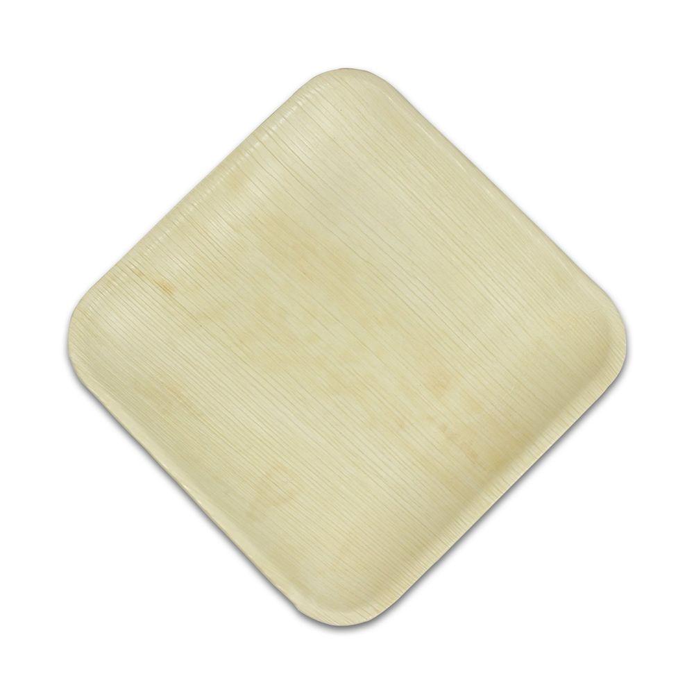 Palm Leaf Plates Square 8" Inch (Set Of 100/50/25)-Tableware-Karmic Seed-$1 - $25, $26 - $50, $51 - $100, Eco Friendly, Eco Kitchen, Fair Trade, Gifts under $50, Handmade, Home Goods, Karmic Seed, Kitchen, Non-GMO, Organic, Sets & Kits, Small Batch, Social Good, Tableware, Women Owned Business, Zero Waste-West Agenda