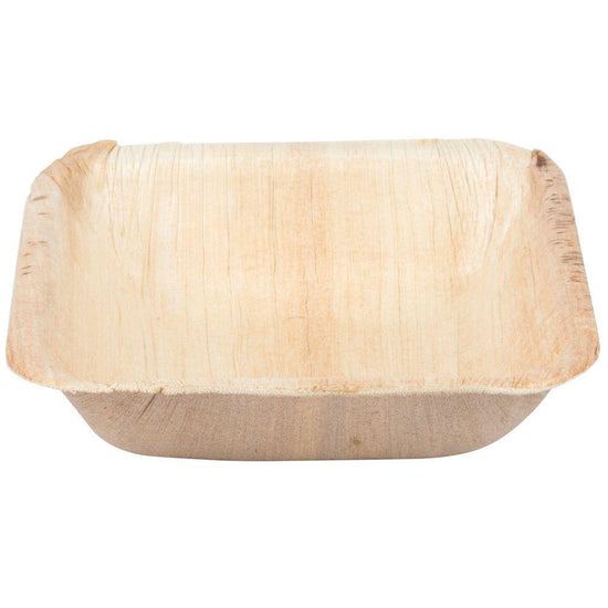 Palm Leaf Square Bowl 3.5" Inch Mini (25 Count)-Bowls-Karmic Seed-$1 - $25, $101 - $200, $26 - $50, $51 - $100, Bowl, Eco Friendly, Eco Kitchen, Fair Trade, Gifts under $50, Handmade, Home Goods, Karmic Seed, Non-GMO, Organic, Sets & Kits, Small Batch, Social Good, Tableware, Women Owned Business, Zero Waste-West Agenda