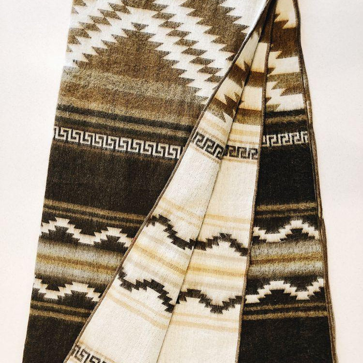Shuar Blanket - Dusty-Blanket-Beyond Borders Collective-$101 - $200, Beyond Borders Collective, Blanket, Fair Trade, Handmade, Home Goods, Multicolor, Queen, Recycled, Small Batch, Social Good-West Agenda